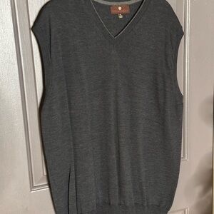 Men's Charcoal V-Neck Sweater Vest